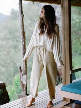 OZMA Juno pants in Putty Elastic-Waist Skirt or Pants sz XS NEW